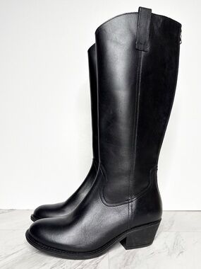 Sofft Astoria Black Leather Tall Boot 8M